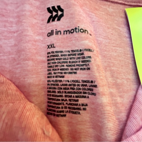 NWT All in Motion mens pink polo shirt quick dry moisture wicking Size XXL - Picture 2 of 8